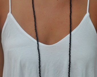 Black Double Wrap Necklace