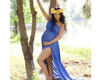 Maternity gown, One Shoulder, Maternity Dress, Maxi Dress, Beach Dress, Grecian one shoulder gown, Grecian dress, maternity photo shoot