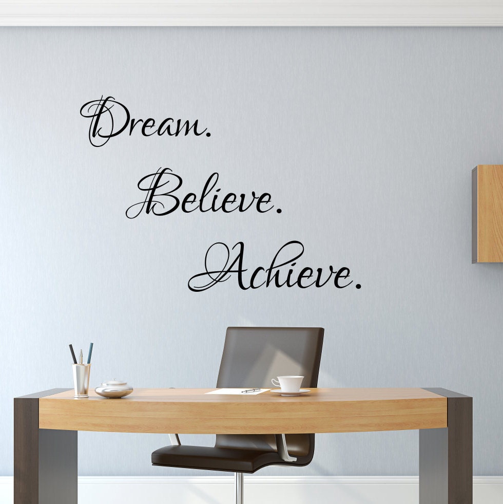 Dream Believe Achieve Decal, Dream decal, believe achieve, Dream ...