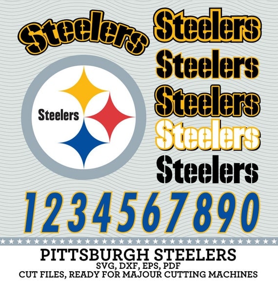 Pittsburgh Steelers Varsity Logos. SVG dxf eps by ...