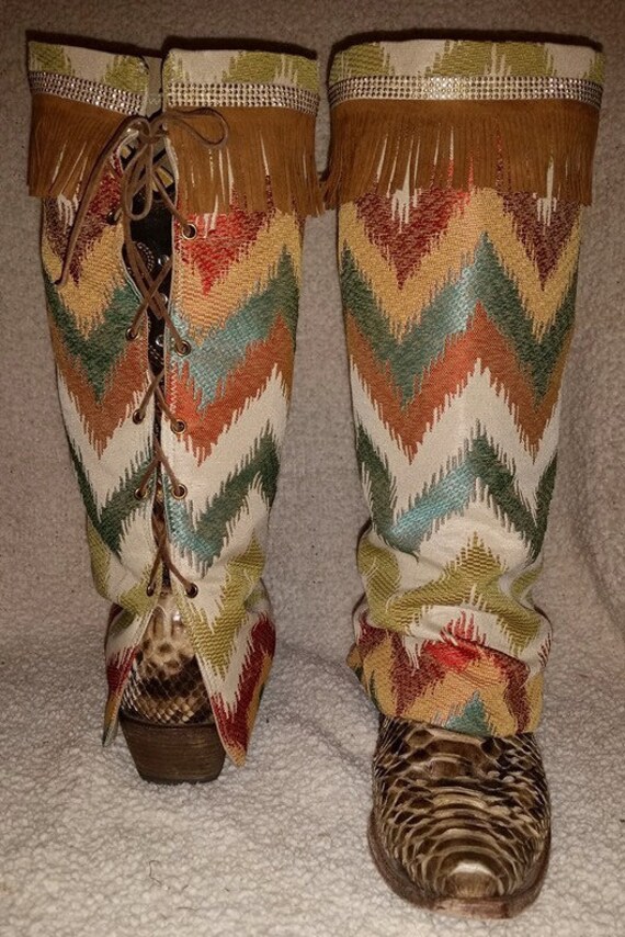 Boot BlanketMulti chevron with fringe