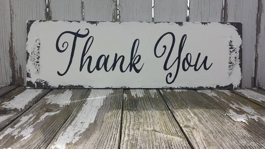 Vintage Thank You Sign 9