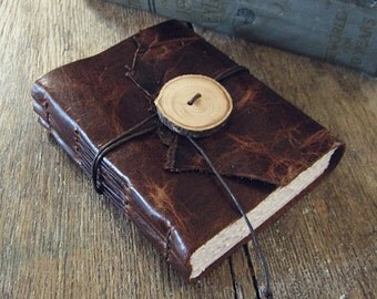 Leather Journal "Going to the woods is going home." - John Muir . Nature, Outdoorsman, Outdoorswoman . handmade handbound (320pgs)