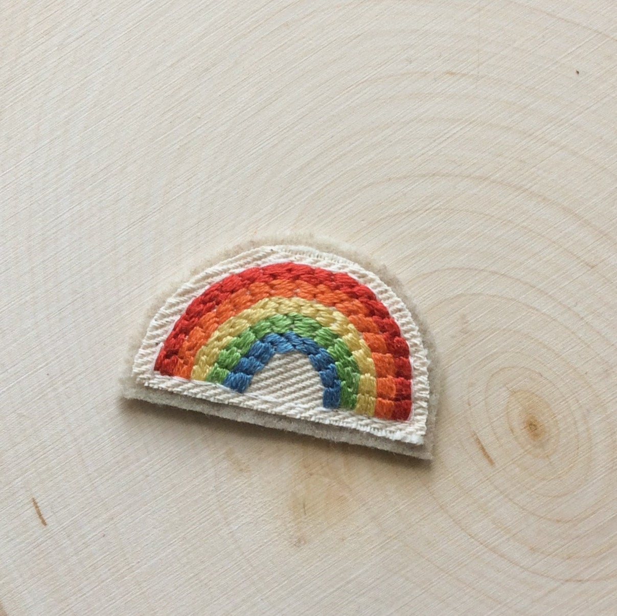 Rainbow Patch Sew-on Patch Rainbow Pride Hand Embroidery