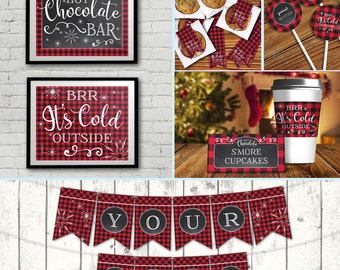 Hot Chocolate Bar Collection - Hot Chocolate Party - Hot Cocoa Party - Holiday Party, Winter Party - INSTANT Download Printable PDFs