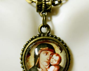 Madonna and child necklace - AP17-614 - 50% OFF