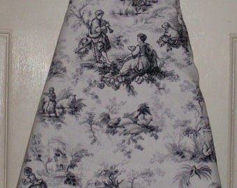Ironing Board Cover Black/White Toile 18" X 54"