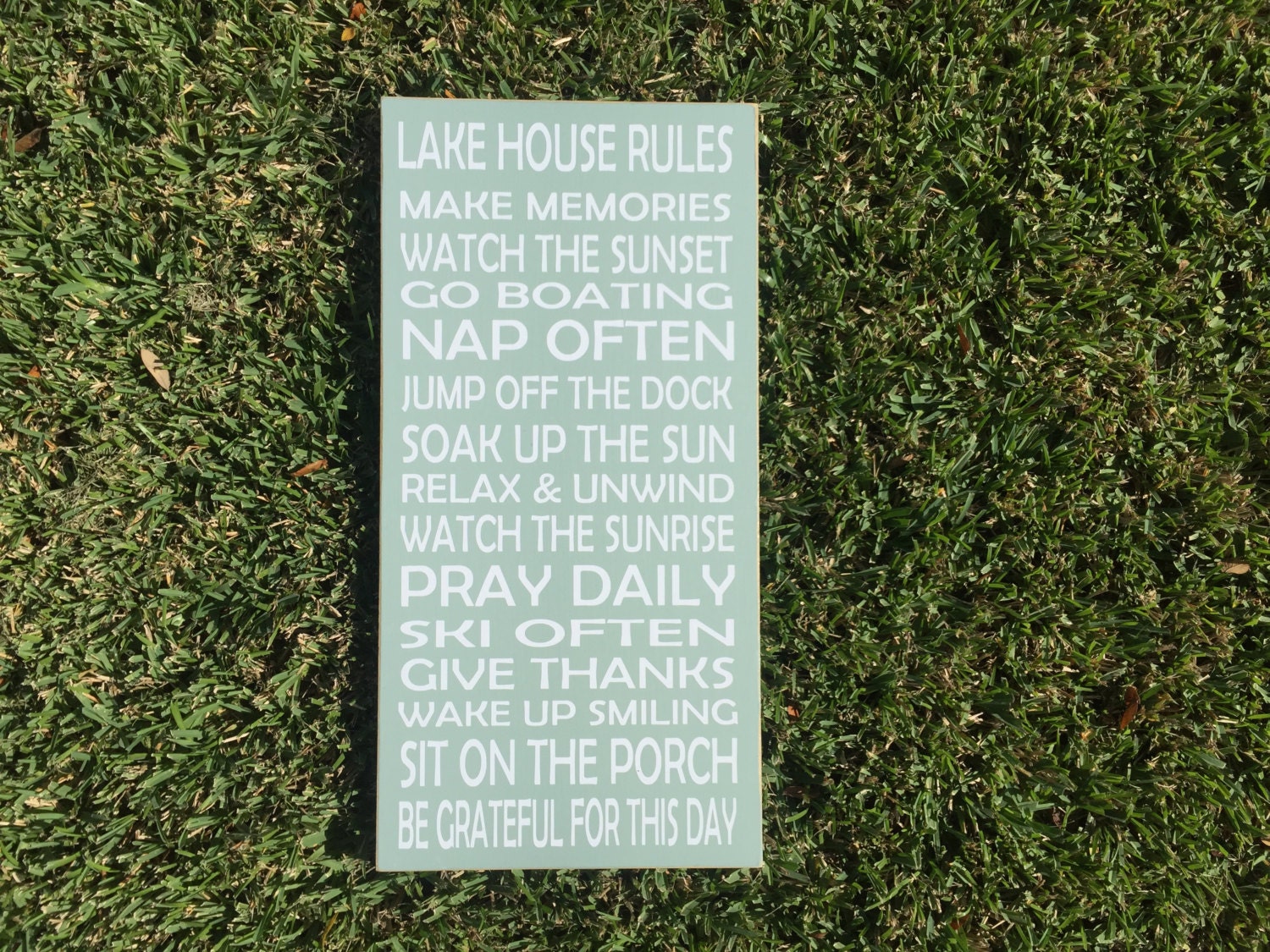 Lake House Rules House Rules Sign Custom Wooden Sign