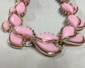 Vintage Pink Lucite Necklace - Black Friday Cyber Monday - Pink and Gold 1950's Choker - Cut Lucite Pink Necklace - Pink Choker Vintage Pink Lucite Necklace - Black Friday Cyber Monday - Pink and Gold 1950's Choker - Cut Lucite Pink Necklace - Pink Choker