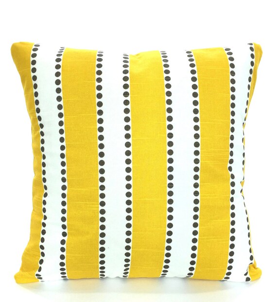 Yellow Stripe Pillow Covers Decorative Throw Pillows