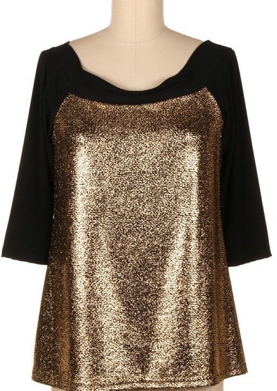 metallic shirt plus size