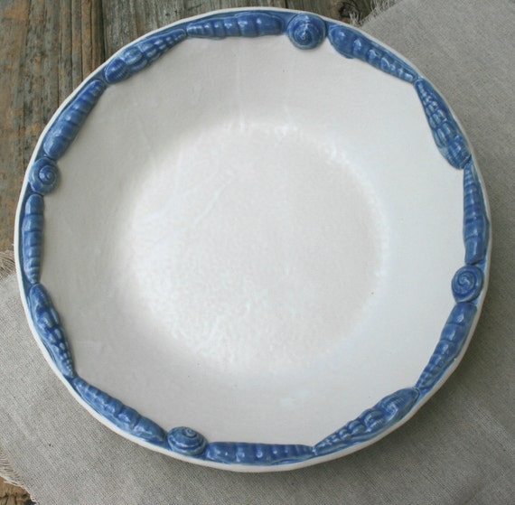 Items similar to shell salad bowl, nautical pasta bowl, serving dish