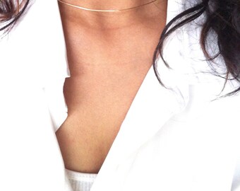 Simple Gold Choker, Thin Gold Choker, Minimal Choker, Gold Collar Necklace, Thin Choker Necklace, Dainty Choker, Minimal Gold Necklace