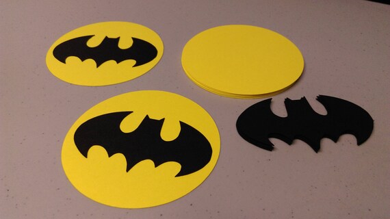 Batman Logo With Circles Yellow Batman Icons 4 Inch Batman