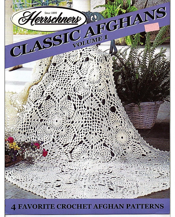 Classic Afghans Volume 1 Crochet Pattern Book by Herrschners