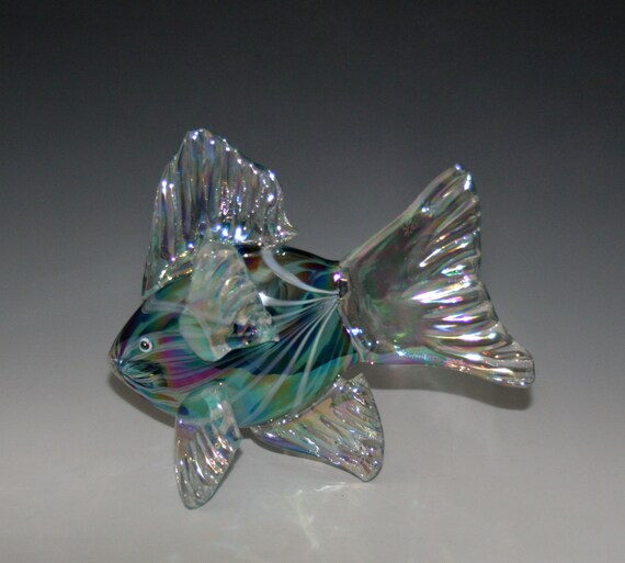 blown glass fish sculpture