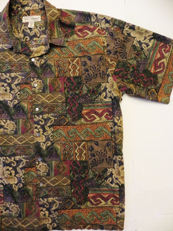 Hawaiian Shirt Tori Richard Shirt Tiki Print by TomCatBazaar