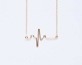 Heart Beat necklace|EKG necklace|Nurse Jewelry|Doctor thank you|Sterling Silver|Gold fill |Remembrance |Gift Ready |Medical Jewelry