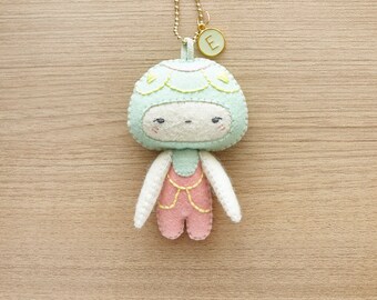 Oval Geometric creature plush keychain - geometric series plush - READY TO SHIP