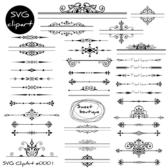 Download SVG Wedding dividers Page decoration Digital text dividers