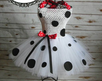 Dalmatian tutu dress| Dalmatian Costume | Newborn-Child 10/12 size