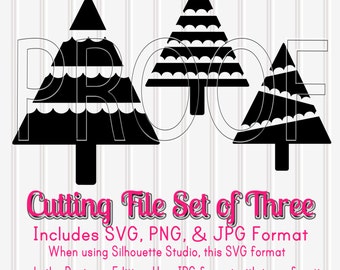 50% OFF Christmas Tree Cut File Set of Three Cutting File Designs in SVG, PNG, & jpg formats. Commercial Use Cut Files Christmas Tree svg