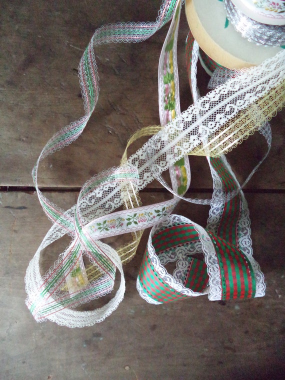 Vintage Ribbon Trims Sewing Supplies Lace by SPARKLESandSASS
