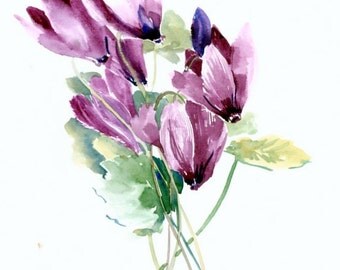 Árbol de limones Oriingal acuarela pintura 12 X 9 por ORIGINALONLY