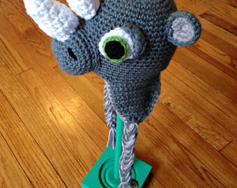 Rhinoceros Beanie with Ear flaps