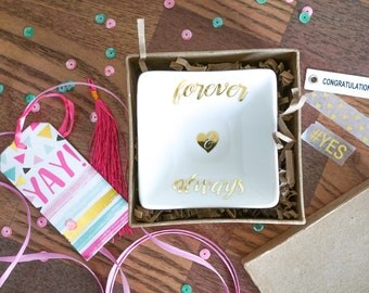 Engagement Ring Dish, Ring Dish, Ring Holder, Gift For Bride, Engagement Gift, Wedding Ring Dish, Custom Ring Dish, Bridal Shower Gift