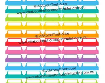 Printable Planner Tabs Rainbow Daily Planner Rainbow Add On Agenda Organisation PDF 2016 2017 day letter sticker calendar organisation