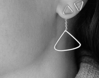 Orecchini in argento sterling con granato rosso - Gioielli