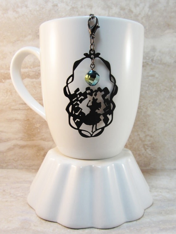 Tea Infuser Charm. Alice in Wonderland. Midnight Tea Party.