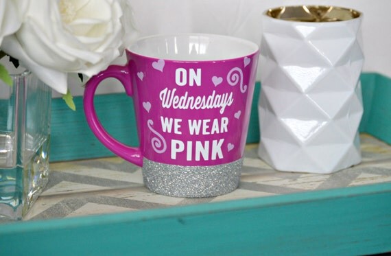 On Wednesdays We Wear Pink Mug Mean Girls Mug by LoveInTheCityShop