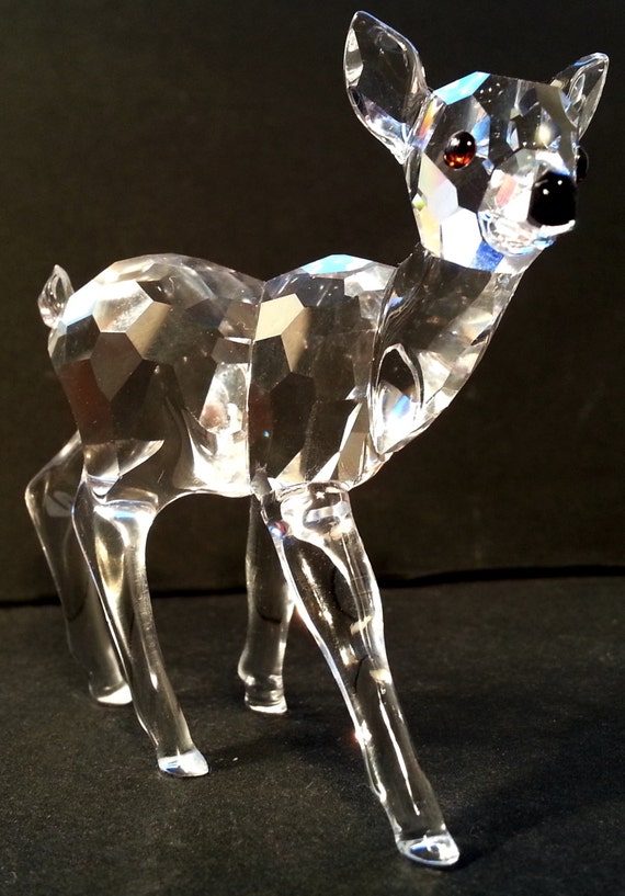 swarovski crystal deer figurine