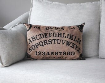 FREE SHIPPING SALE** ouija board - 14" by 20" velveteen pillow case