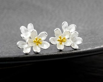 Flowers earrings - 925 Sterling Silver Edition