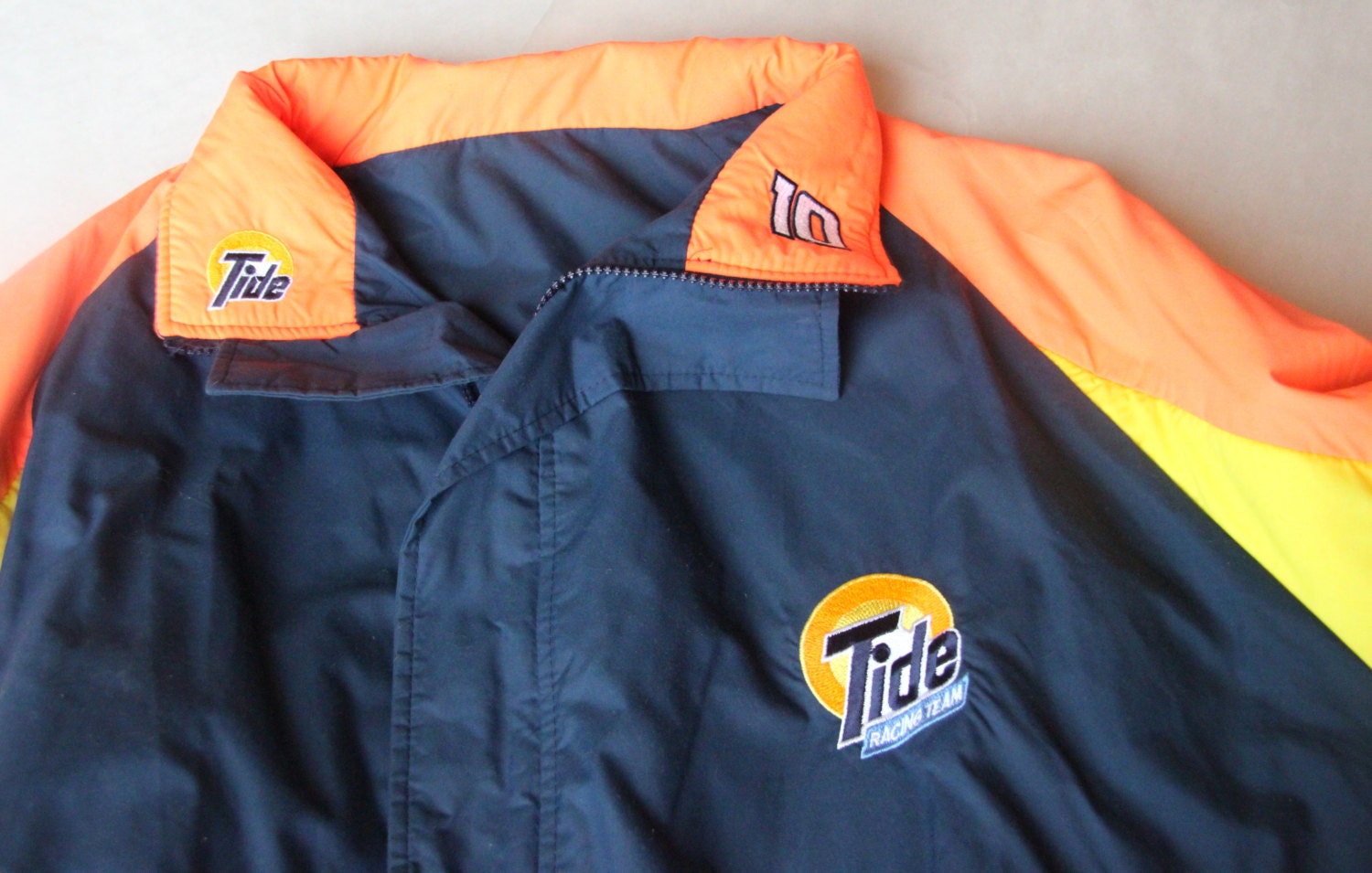 Vintage Tide Racing Team Jacket NASCAR 10 Ricky Rudd