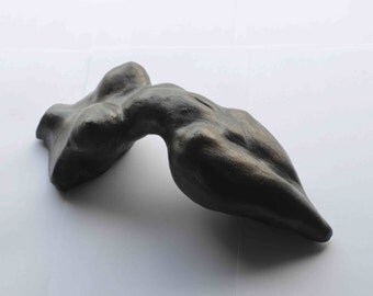Nude Sculpture Art Piece Female Torso Sculpture - Hand Made In Casting Stone - Convincing Faux Bronze Finish - Nude Art - Figurative Art