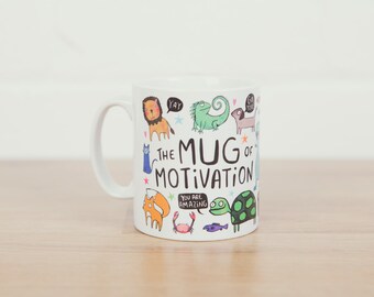 The Mug of Motivation - Illustrative - Gift for her - Gift for him - Exam - New Job - Confidence Boost - Katie Abey - housewarming - moving