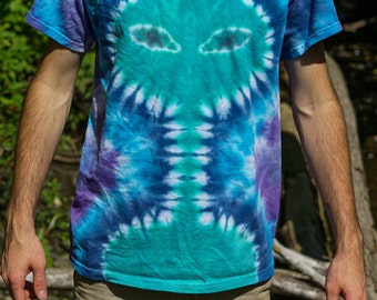 FREE SHIPPING Alien Tie Dye Shirt - Short Sleeve - 100% Cotton