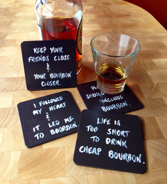 Bourbon Coasters Whiskey Coasters Bourbon by LifeUnsupervised