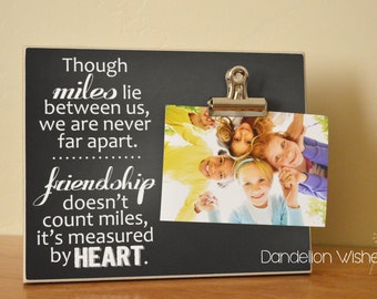 Going Away Gift, Moving Away Gift, Friendship Photo Frame Gift For Friends {Never Far Apart} Custom Picture Frame, Housewarming Gift Idea