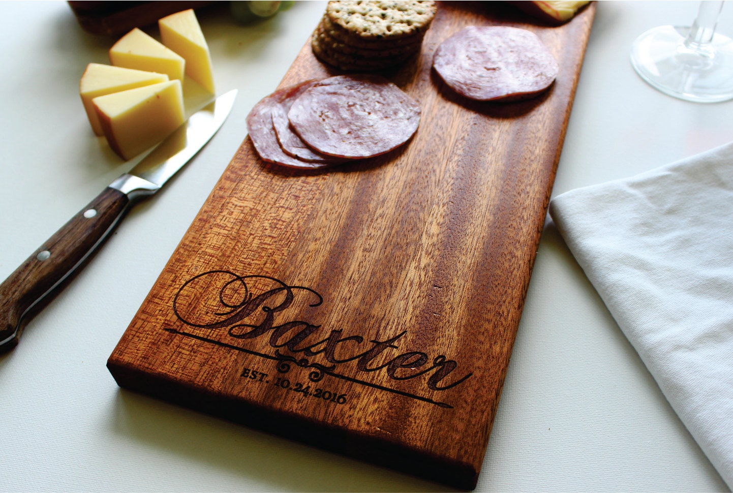 Personalized Cheese And Charcuterie Board Engraved Custom Last 