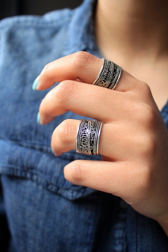 Silver Ring /Adjustable ring/ Boho Ring/ Antique by SusVintage