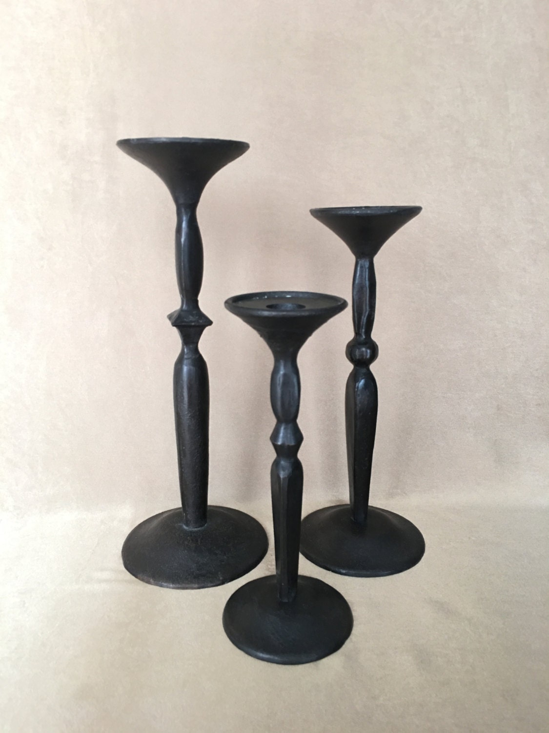 Iron Candlesticks Cast Iron Candle Holders Tall Candlestick