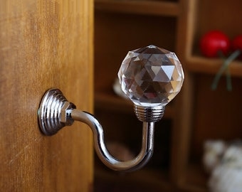 glass hook decorative hooks wall hooks clear silver metal crystal curtain tieback hooks coat hangers shabby - Decorative Picture Hangers glass hook decorative hooks wall hooks clear silver metal crystal curtain tieback hooks coat hangers shabby - Decorative Picture Hangers