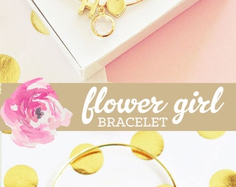 Personalized Flower Girl Bracelet Flower Girl Gift Ideas Jewelry Flower Girl Gift Ideas Child Bracelet (EB3154) Little Girl Bracelet