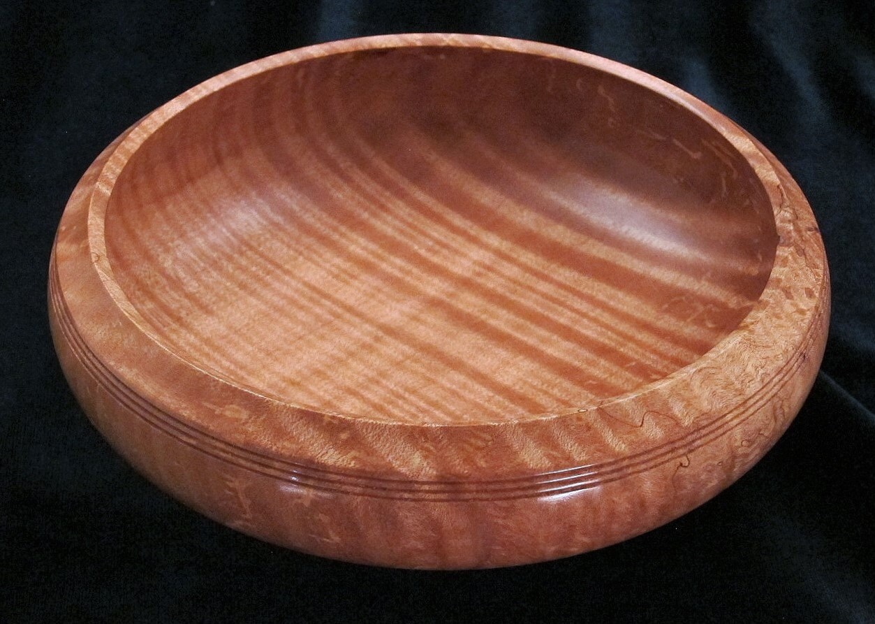 Fiddleback Maple Wood Bowl Ring Dish Wooden Fine Woodturning