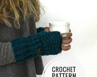 Fingerless Gloves CROCHET PATTERN - Feminine Lacey Fingerless Glove Crochet Pattern - Crochet Gloves - Texting Glove Pattern